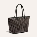 Goyard Artois Tote MM Black Goyardine Canvas & Chevroches Calfskin Palladium Hardware - Image 2